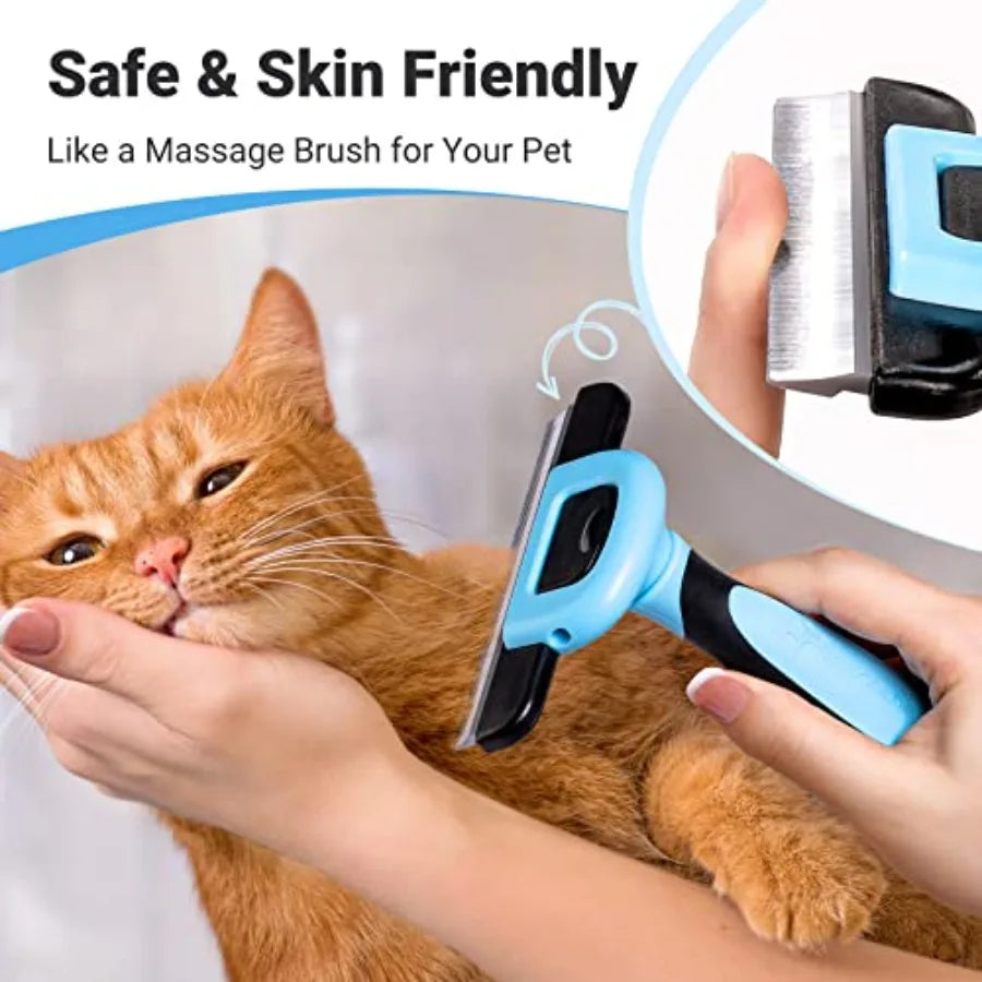Pet Grooming Brush-De-Shedding Tool- Effectively Reduces Shedding-Pet Grooming