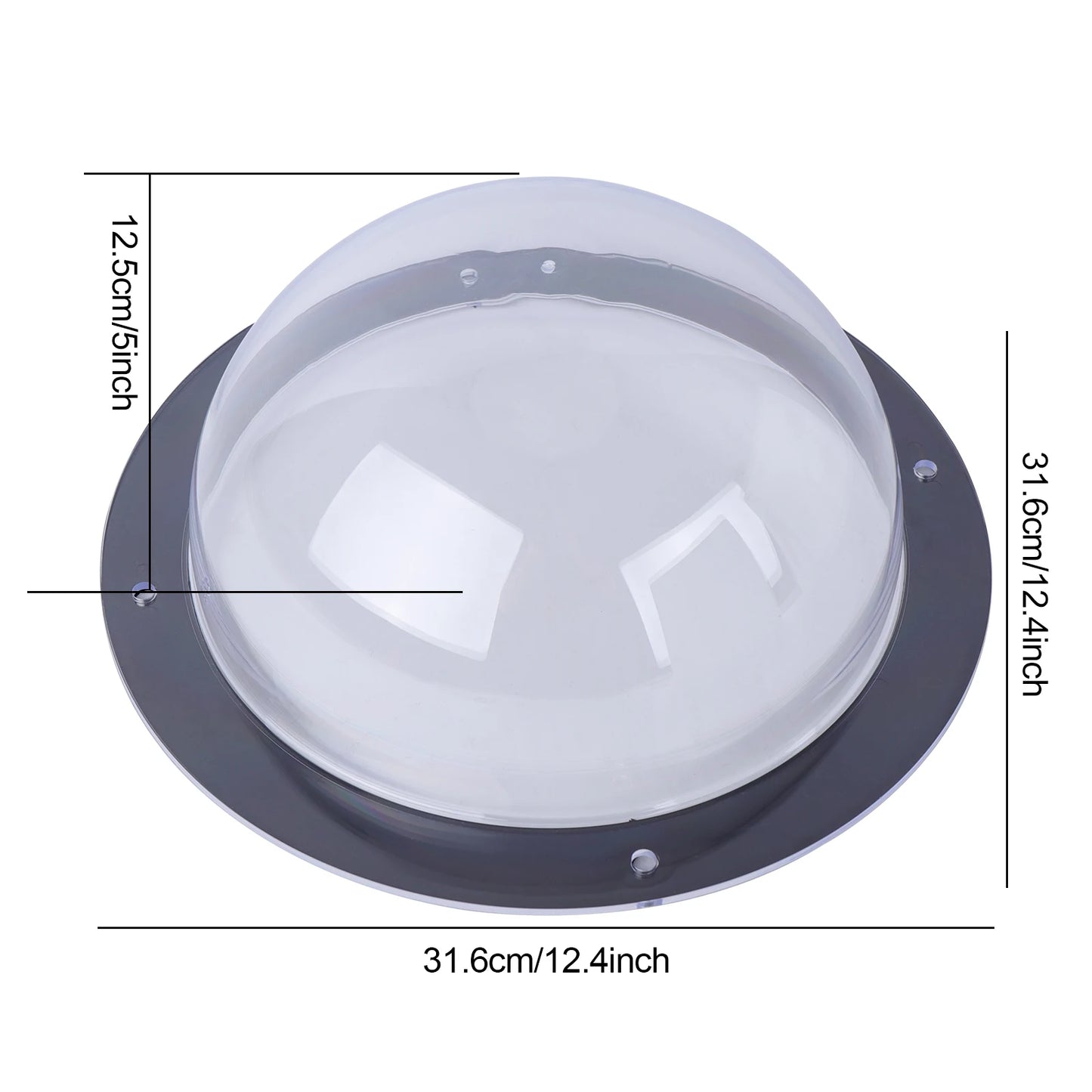 Dog Fence Window -Bubble Dome Peek Window - Clear Safe Durable Acrylic Fences Window