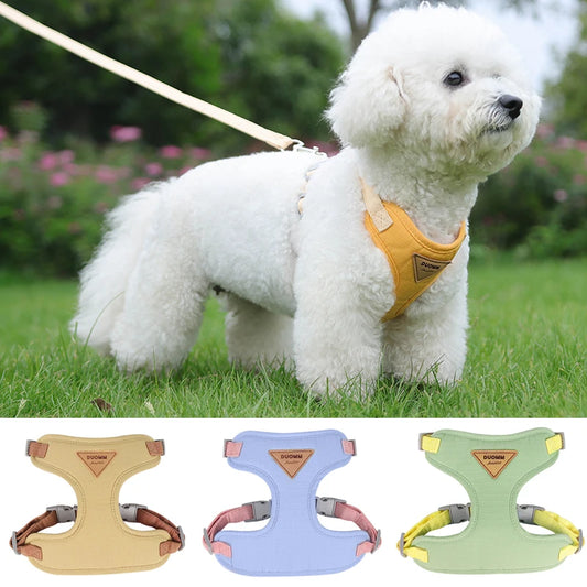 Newest Dog Harness/Leash Set-Adjustable Pet Harnesses Chihuahua Poodle Bichon-Sizes XS to L-Collars/Leashes