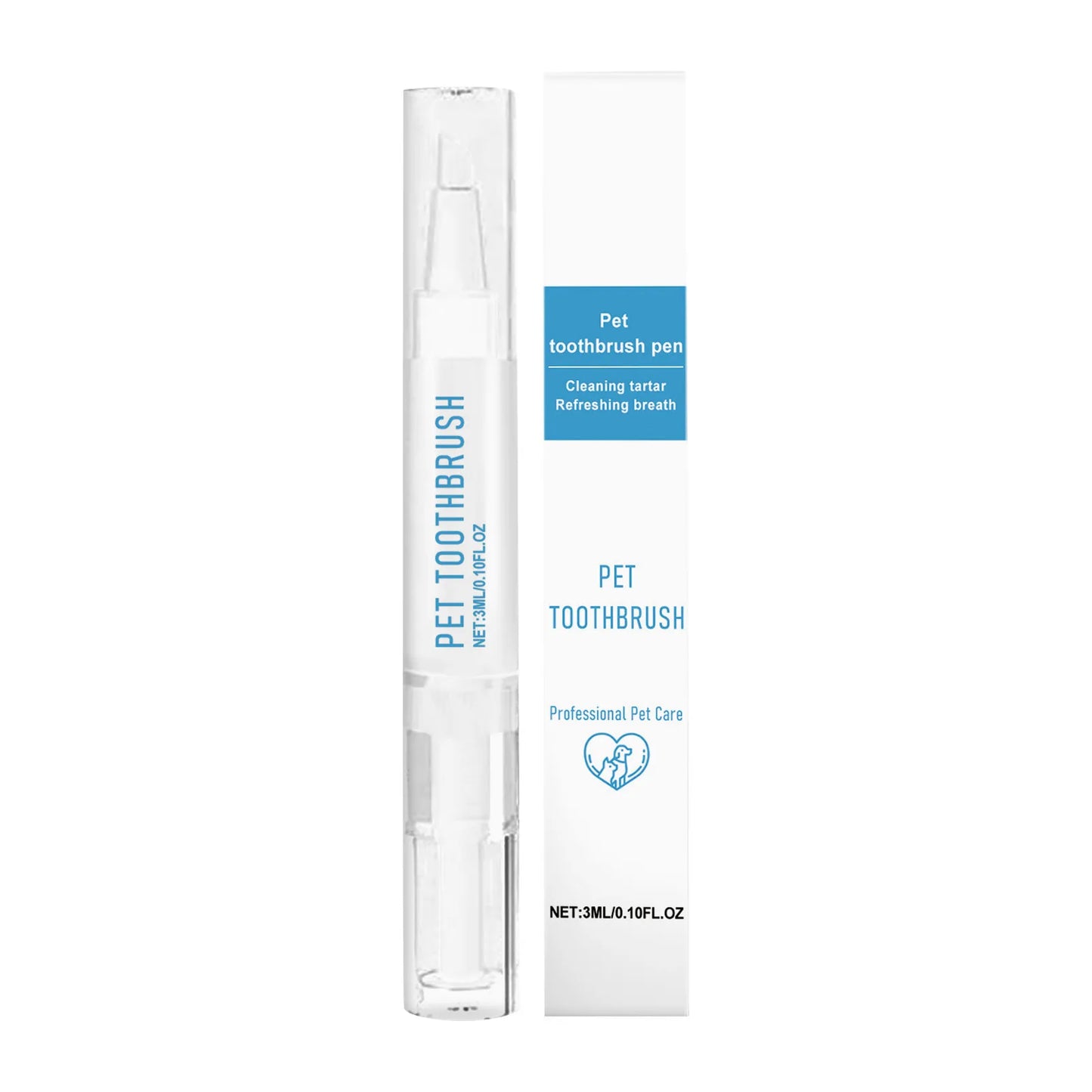 Pet Toothbrush Pen -Teeth Cleaning Tool- Fresh Breath Toothpaste- All-in-One Teeth Cleaning for Dogs-Pet Grooming