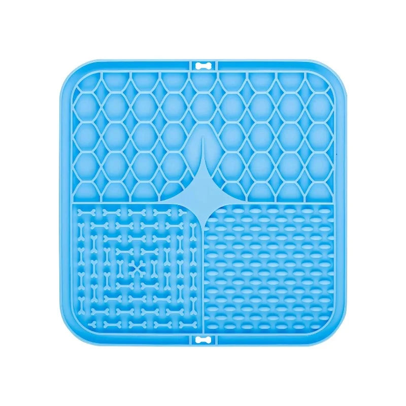 Pet Lick Silicone Mat- Dogs Slow Food Plate -Silicone Dog Sucker Food Training- Pet Bowls/Feeding