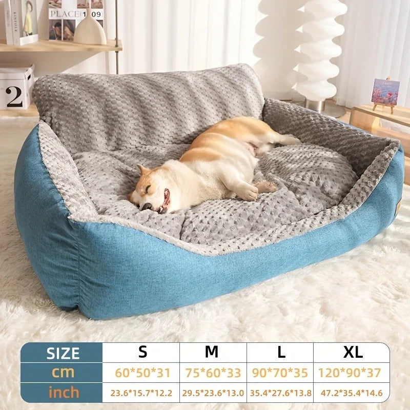 Comfy Cooling Dog Bed-Dog Sofa 47" XXL Size with Double Filling- Machine Washable- Non-Slip Bottom-Breathable