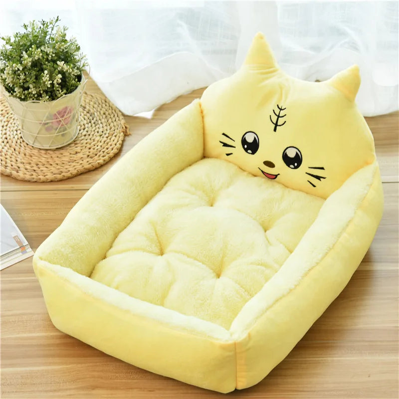 Winter Warm Dog Sofa Bed-Non-Slip Bottom-Washable Cartoon Pet Beds for Small Dogs-S M L sizes-Beds & Blankets