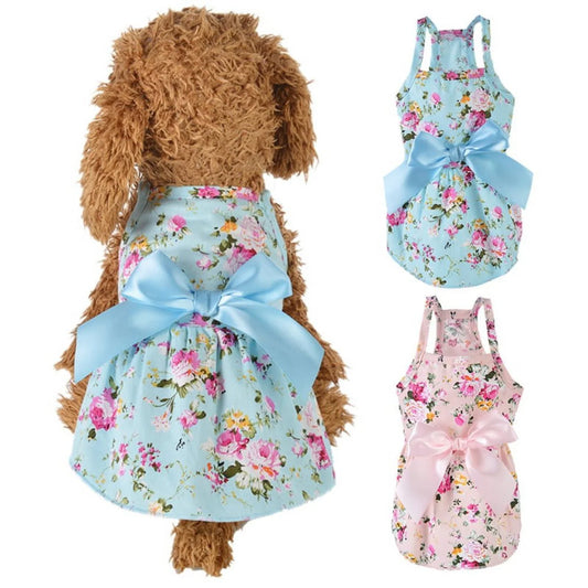Clearance! Beautiful Floral Pet Dog Dress for Small Dogs - Perfect for Summer Chihuahua, Pug, Yorkie - Puppy Cat Clothes, Dog We