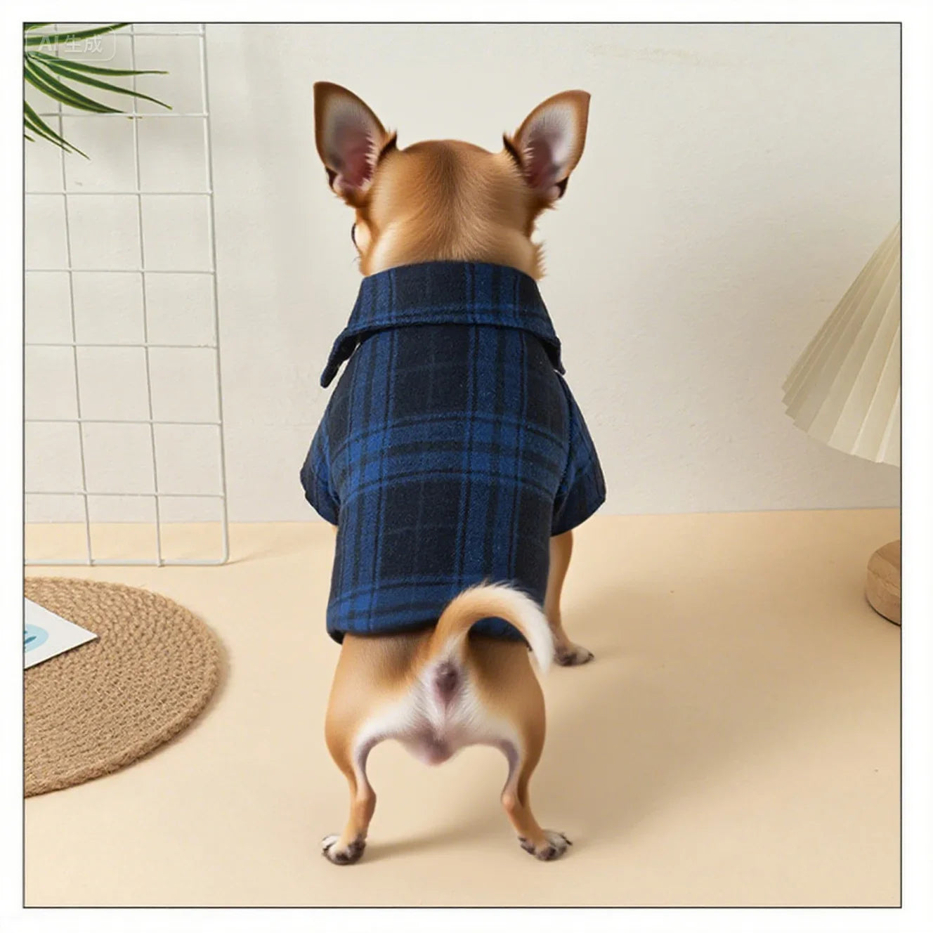 Plaid Pet Polo Shirt - Soft All-Season Holiday Outfit for Small Dogs-8 Colors-Costumes/Apparel