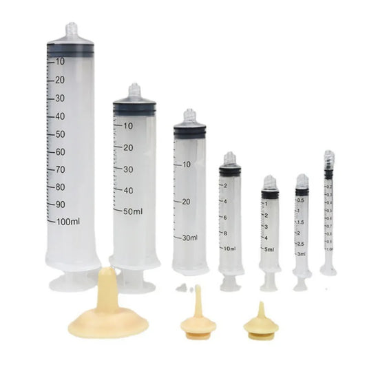 Pet Nursing Nipple with Syringe- 2pcs Silicones Nipples Dogs Feeding Syringe for Newborn Kittens Puppies Rabbits Small Animals