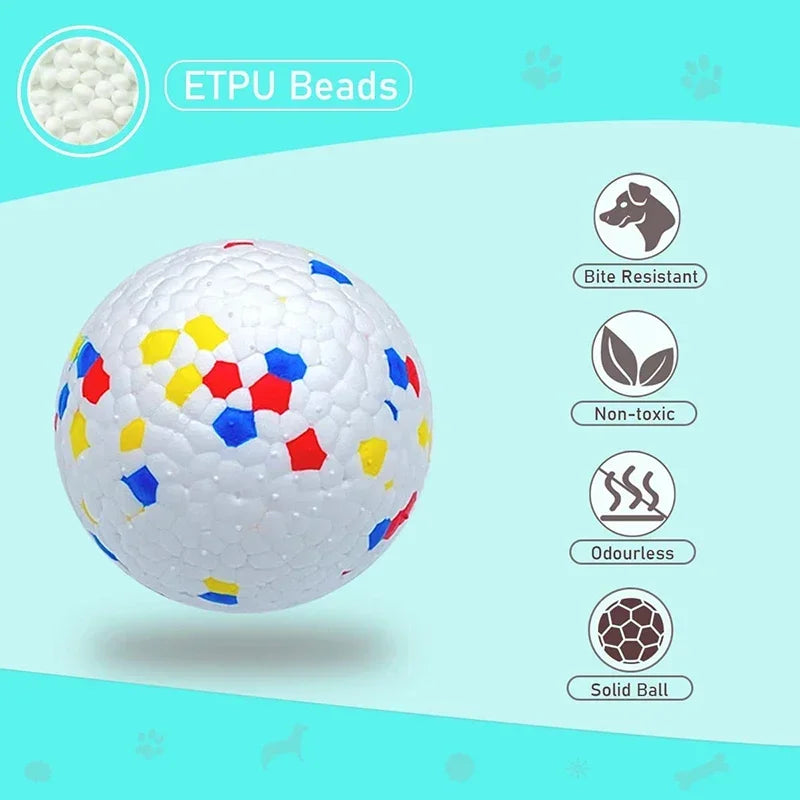 Bite Resistant Solid Dog Ball Toys for Small to Large Dogs- High Elasticity E-TPU Pet Chew Ball Toy -Non Squeak- Interactive-Dog Toys