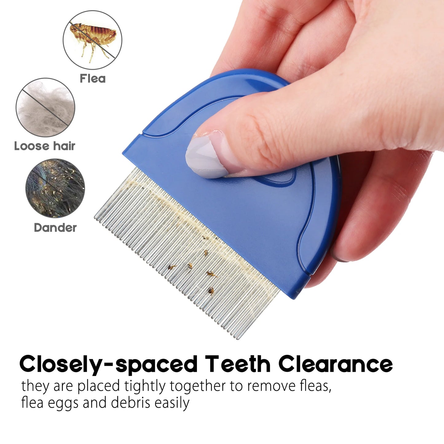Flea Comb for Dog- Pet Hair Removal Comb-Pet Grooming