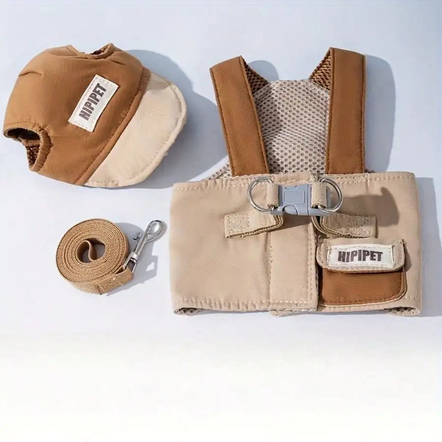 Adorable Hoodie Dog Harness Leash Set- Adjustable- Washable- Sizes S to XL-Collars/Leashes