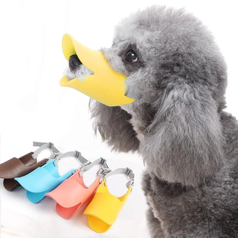 Adjustable Dog Silicone Duck Muzzle- Anti Bite- Stop Barking Pet Accessory -Safe Small to Large Dog Mouthpiece Cover-Sizes SML-Pet Accessories