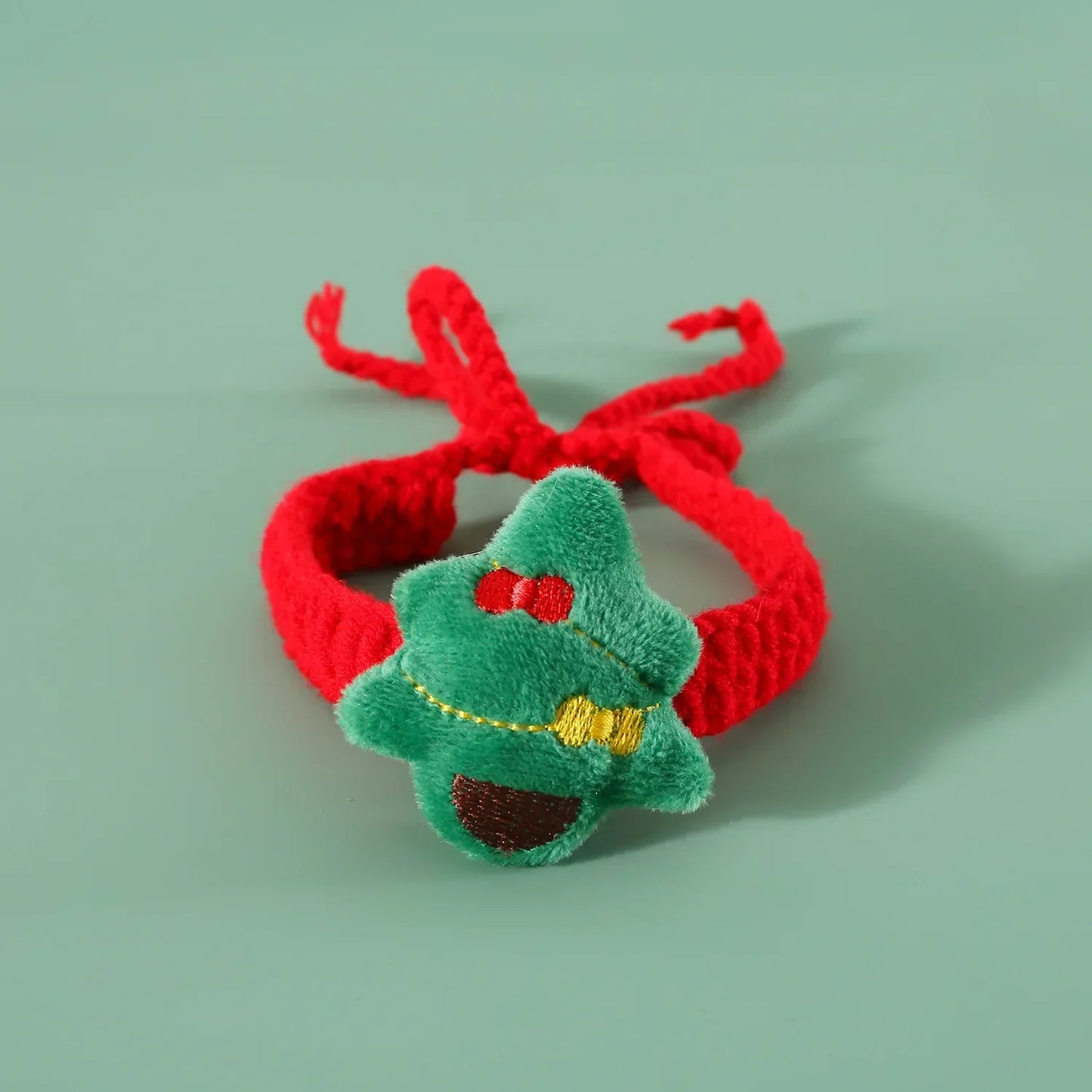 Cute Santa Claus Pattern Pet Bow Bell Collar for Dog Cats Accessories Supplies- Holiday Christmas Dog Collar