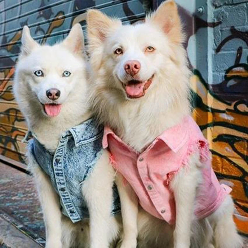 Dog Denim Vest Jacket-Sizes S-3XL-Costumes/Apparel