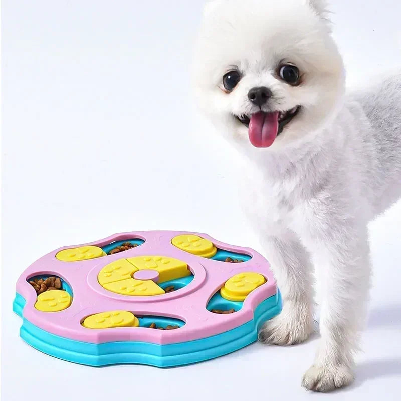 Dog Puzzle Toy Slow Feeder- Interactive- Increases Puppy IQ- Food Dispenser Slowly Eating Non-Slip Bowl- Dogs Training Game