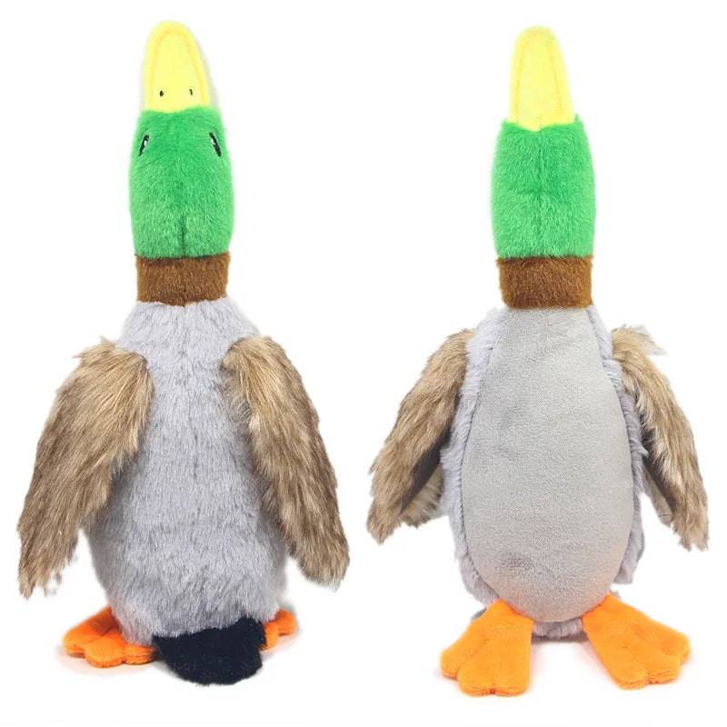 Cute Stuffed Squeaky Duck- Duck Sounds-Chew Rope- Clean Teeth- Dog Toys