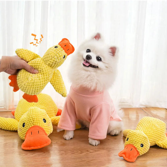 Dog Calming Duck Toy- with Quacking Sound- Stuffed Animals Chew Toy for Dogs