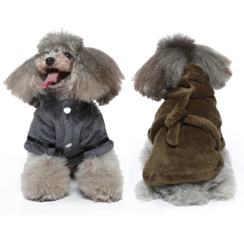 Dog Hooded Bathrobe- Sleeping Clothes- Soft Pet Bath Drying Towel-Clothes For Puppy Dogs