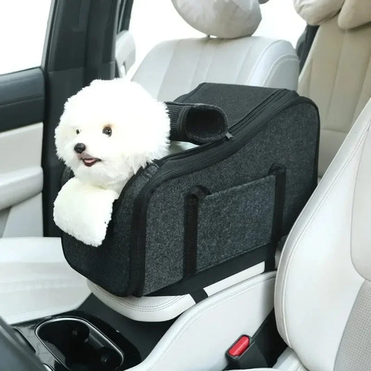 Dog Car Seat- Center Console Car Seat for Small Pets- Portable Booster Seat- Travel Bags Fully Detachable
