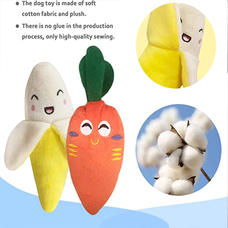 1PC Puppy Dog Plush Squeaky Toys for Small Medium Dogs -Aggressive Chewers-Dog Toys