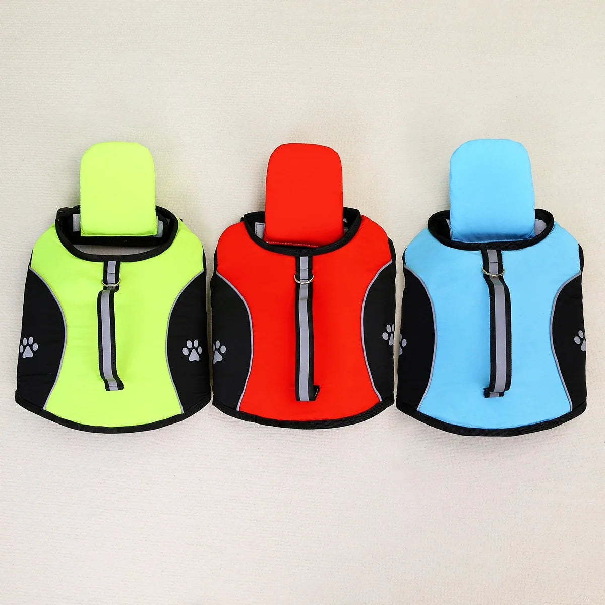 Summer Life Vest with Handle- Buoyancy Clothes-with  Head Rest- Reflective-Adjustable-Sizes XS-XXL-Pet Accessories