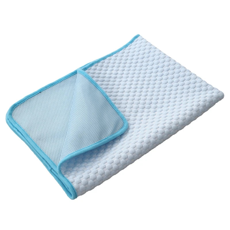 Dog Cooling Mat- Summer Pet Sleeping Pad- Moisture-proof Mattress Cushion- Breathable Blanket