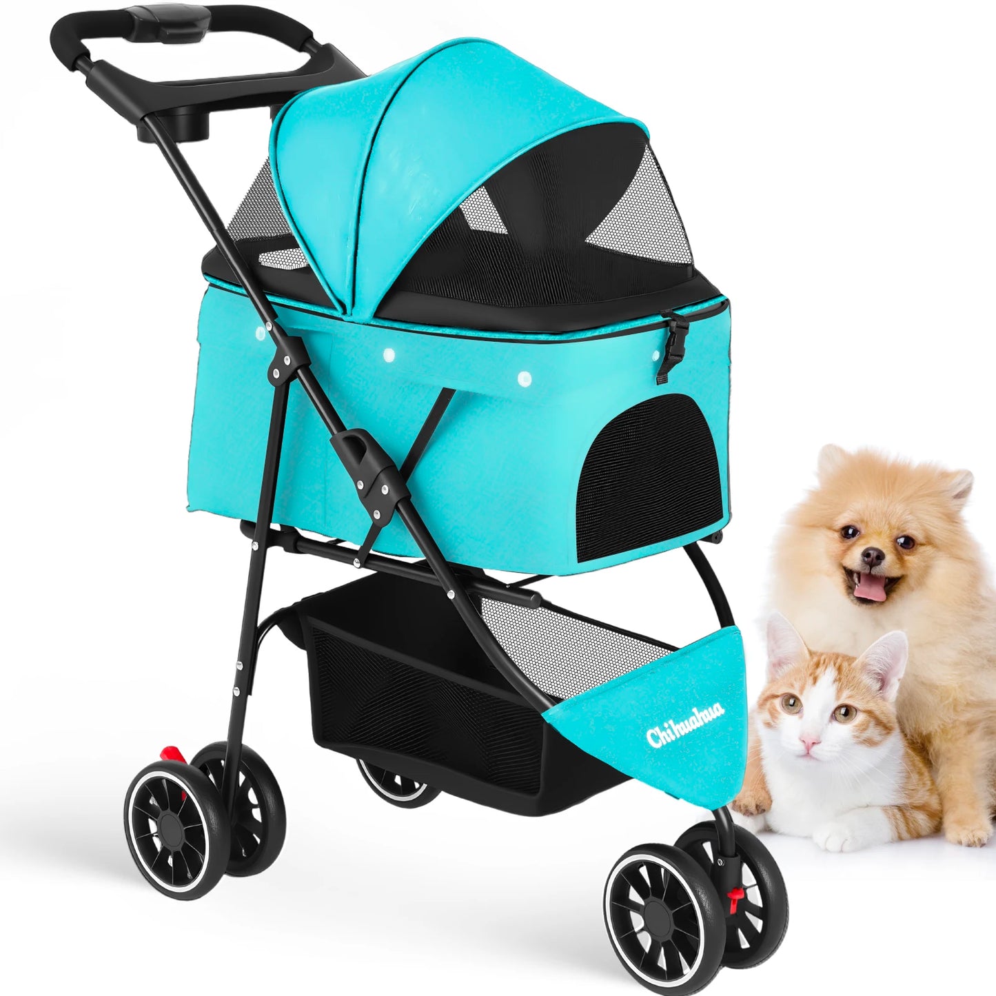 Pet Stroller- For Small Puppy/ Dogs- Foldable-Pet Strollers