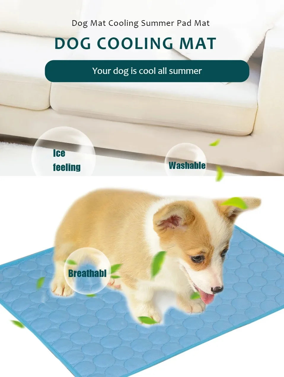 Dog Cooling Mat-Summer-Sizes S to 2XL-Pet Accessories