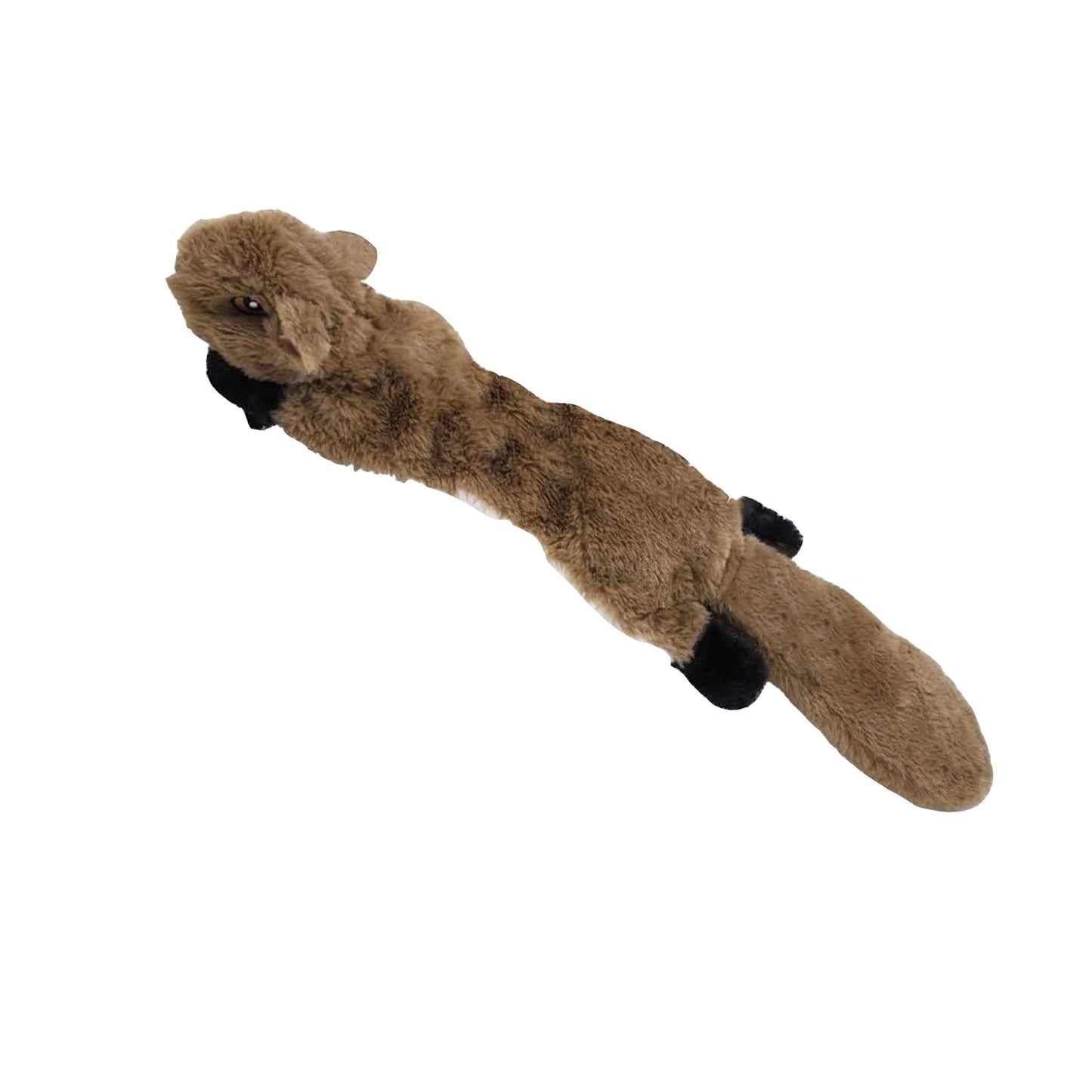 5PCS Crinkle Plush Dog Squeaky Toys- Fox Giraffe Squirrel Cow Donkey- No Stuffing- for Small Medium Large Dogs-Dog Toys