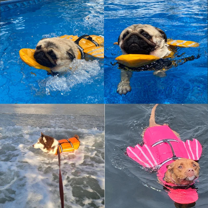 Dog Life Jacket- Reflective- Adjustable- Swimwear Safety Vest -Buoyancy Pet Life Jacket-Pet Accessories