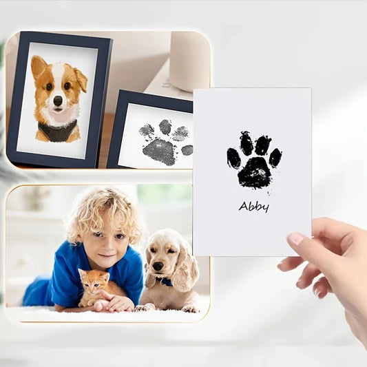 Paw Print Impression Kit with Photo Frames- Paw Print Kit- Mess-Free Paw Print Stamp Pad