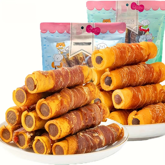 150g/5.29oz  Chicken Wrapped Cowhide Chocolate Stick- Meat Snacks, Made From Chicken Meat