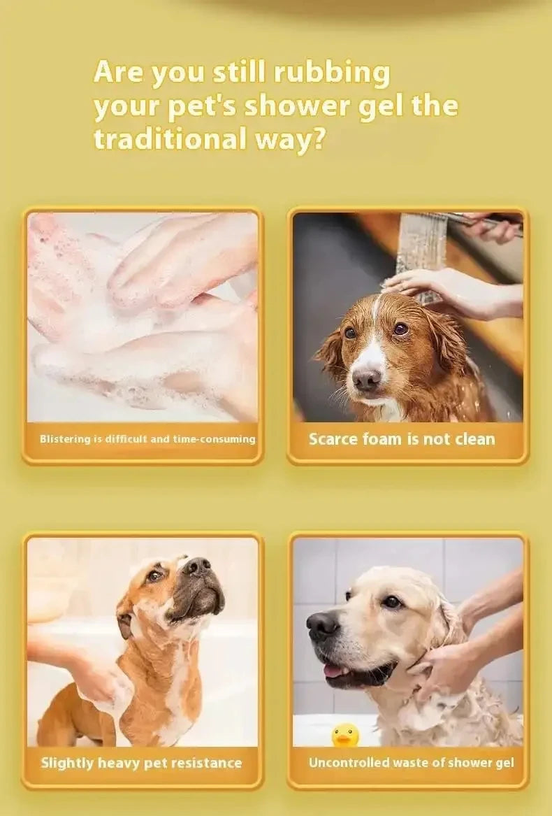 Electric Automatic Foam Machine-Rechargeable Shampoo Dispenser for Dog/Cat- Pet Grooming