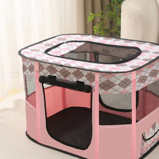 Portable Foldable Pet Tent Kennel- Outdoor- Easy Operation