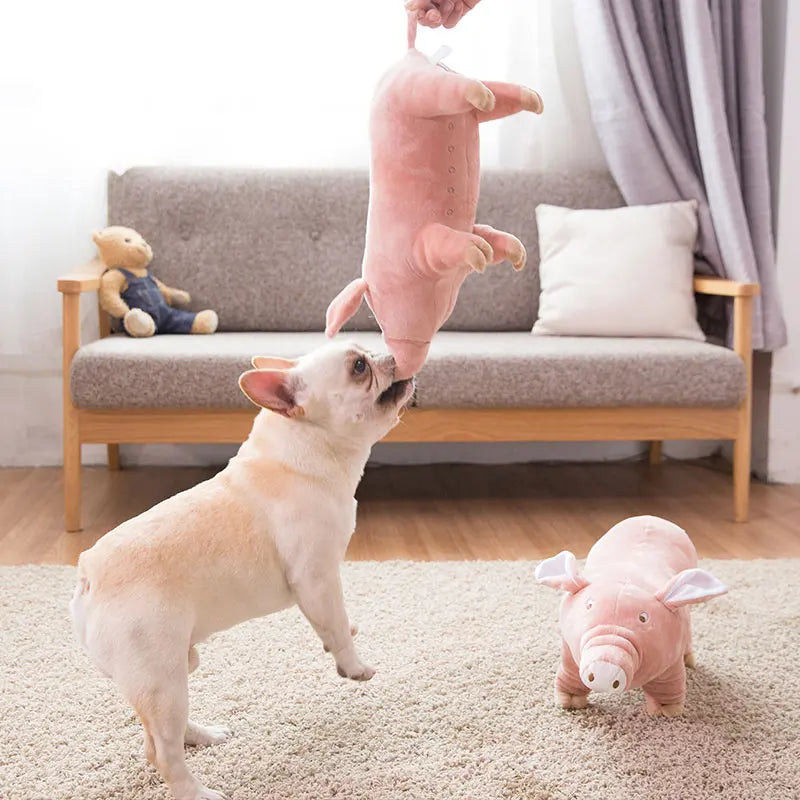 Plush Pig Toy for Small Dogs- Dog Accompanying Sleeping Toys-Dog Toys
