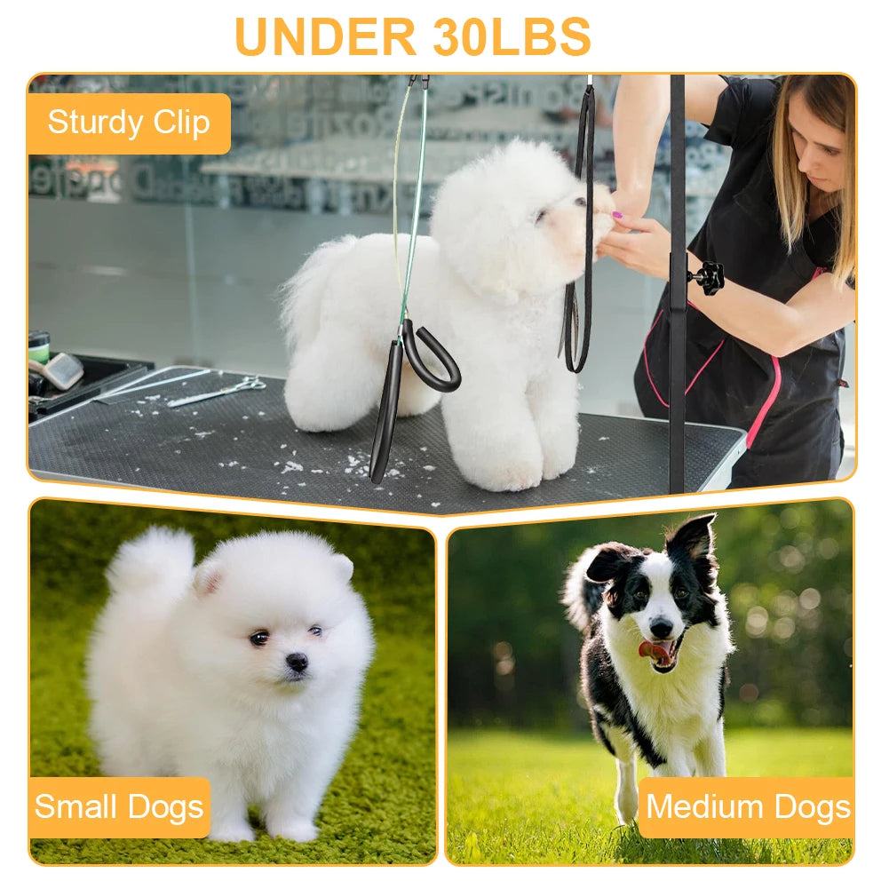 Dog Shower Stand with Restraint Rope Trimming Pet Grooming Stand- Pet Foldable Grooming Bracket Desk- Holder for Bath Desk-Pet Grooming