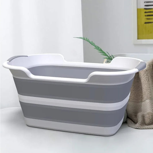 Collapsible Pet Bathtub with Water Drain Plug- Foldable Bathtub for Puppy Small Dogs Cats- Portable & Space Saving Design, BPA Free