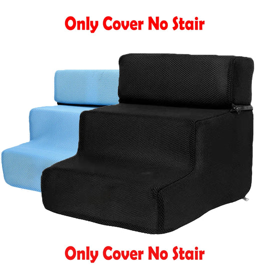 Pet Stairs Cover -Detachable -Zippered Mesh Fabric Stairs Cover- Non-Slip Washable