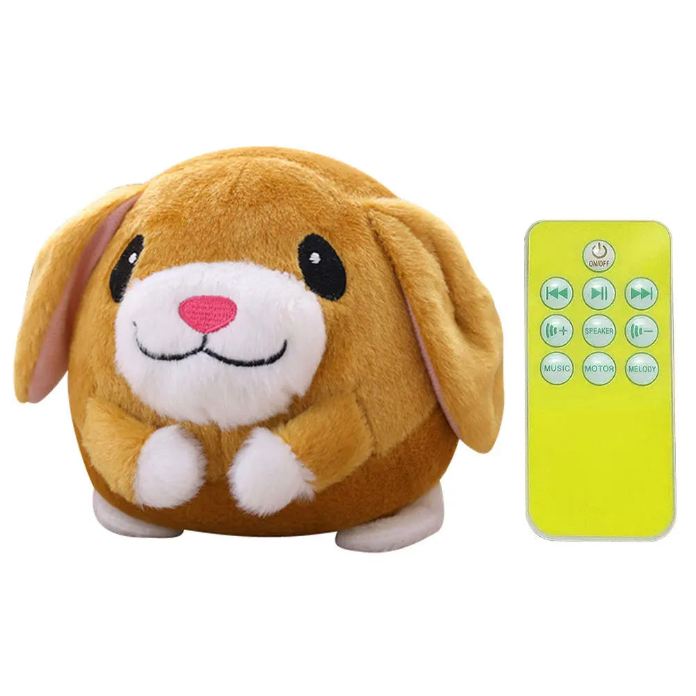 Cartoon Pig Active Moving Talking Pet Plush Toy- Washable Dog Ball- USB Rechargeable Interactive Dog Toy