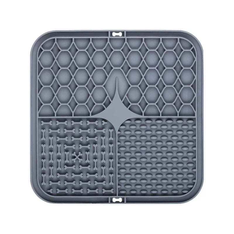 Pet Lick Silicone Mat- Dogs Slow Food Plate -Silicone Dog Sucker Food Training- Pet Bowls/Feeding