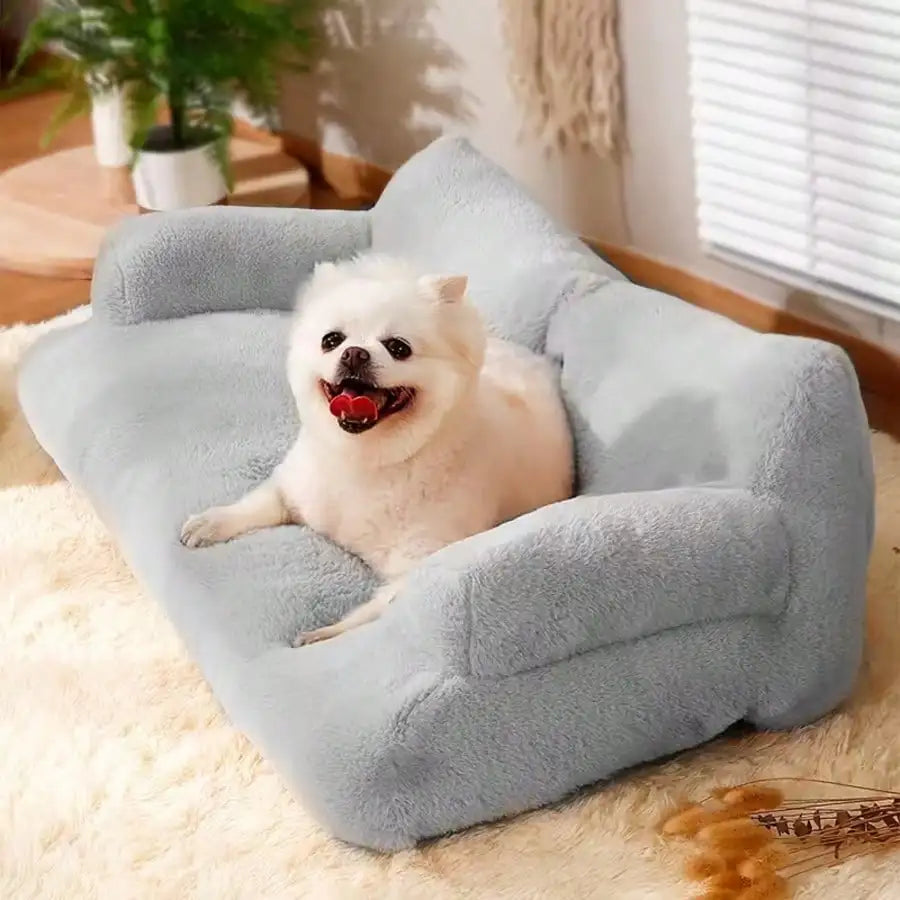 Dog Sofa- Supportive Bed For Small Dogs With Colorful Elastic Balls For Playing- Featuring A Removable/Washable Cover- Non-Slip Bottom-Beds & Blankets