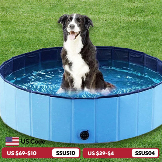 Dog Swimming Pool- Pool Cover-Portable- Plastic- Scratch Resistance Pet Pools