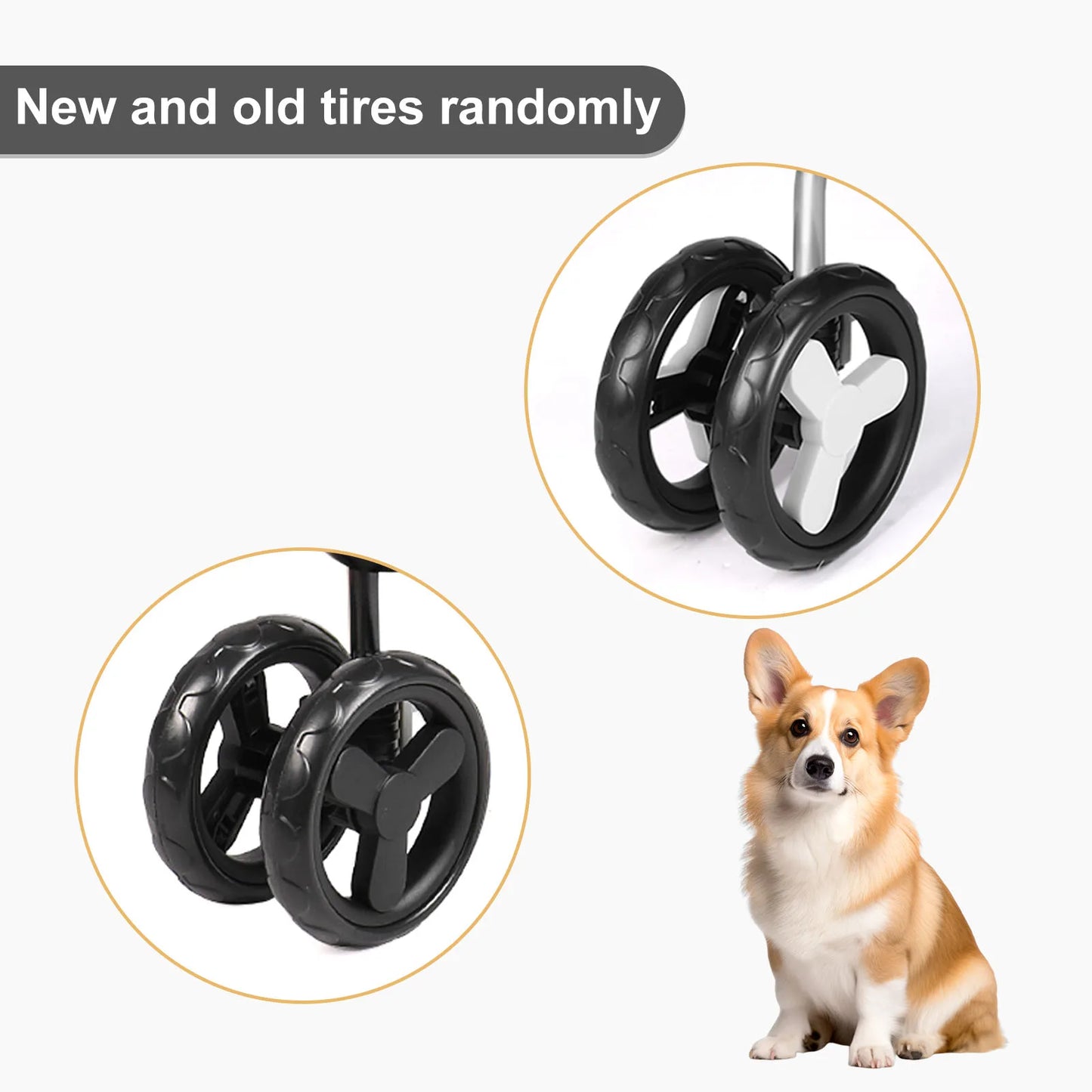 Luxury Detachable Pet Stroller- Light- Cup Holder Design Four-wheeled Universal Wheel Dog Cart- Outdoor Travel Carrying Bag