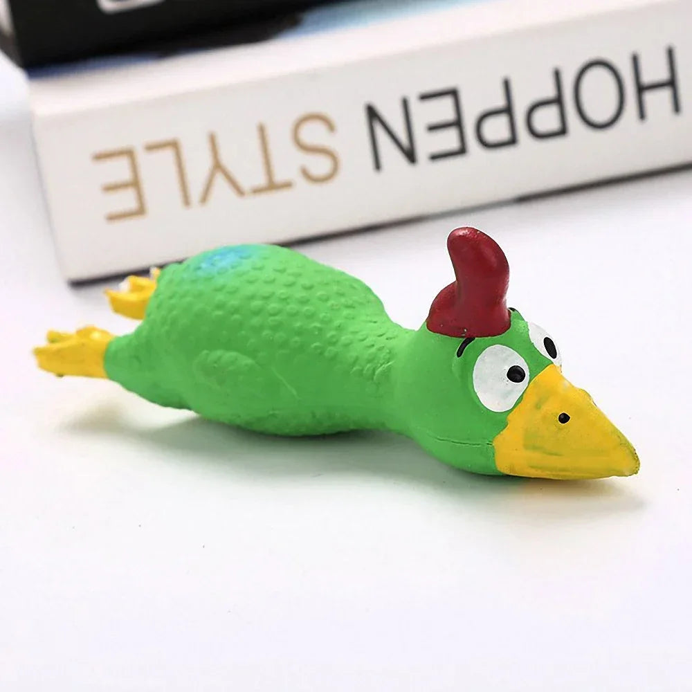 Cute Latex Chicken Shape Pet Squeak Toys- Chew Sounds- Toys Simulation Screaming Chicken Squeaker-Dog Toys