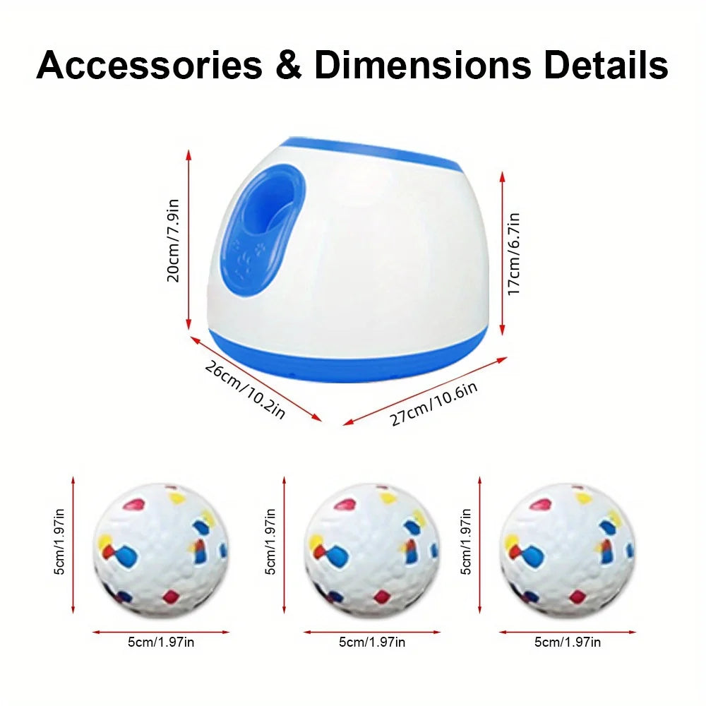 Small Dog Automatic Ball Thrower- Interactive- Automatic Ball Thrower- Launch Distance 10-30ft