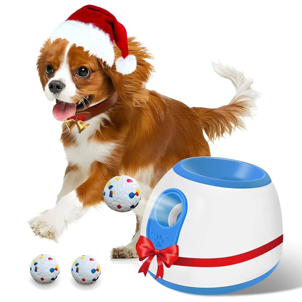 Small Dog Automatic Ball Thrower- Interactive- Automatic Ball Thrower- Launch Distance 10-30ft