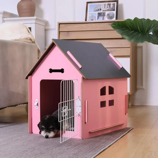 Cute Dog House- Indoor for Small Dogs-Cozy Wooden Design- Small Indoor Bed House