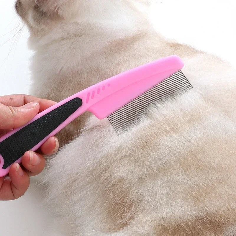Pet Animal Care Comb Removal Flea Comb for Cat Dog Stainless Steel Needle Grooming Louse Removal