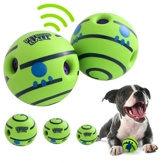 Wobble Wag Giggle Glow Ball- Interactive Dog Attention Toy- Fun Giggle Sounds Ball When Rolled or Shaken- Dog Fun