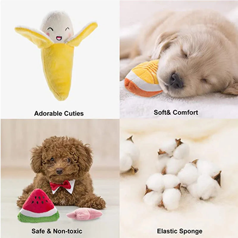 1PC Puppy Dog Plush Squeaky Toys for Small Medium Dogs -Aggressive Chewers-Dog Toys