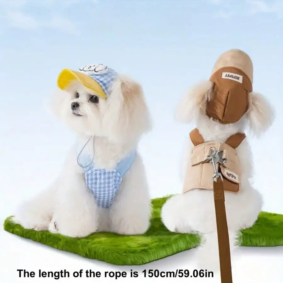Adorable Hoodie Dog Harness Leash Set- Adjustable- Washable- Sizes S to XL-Collars/Leashes