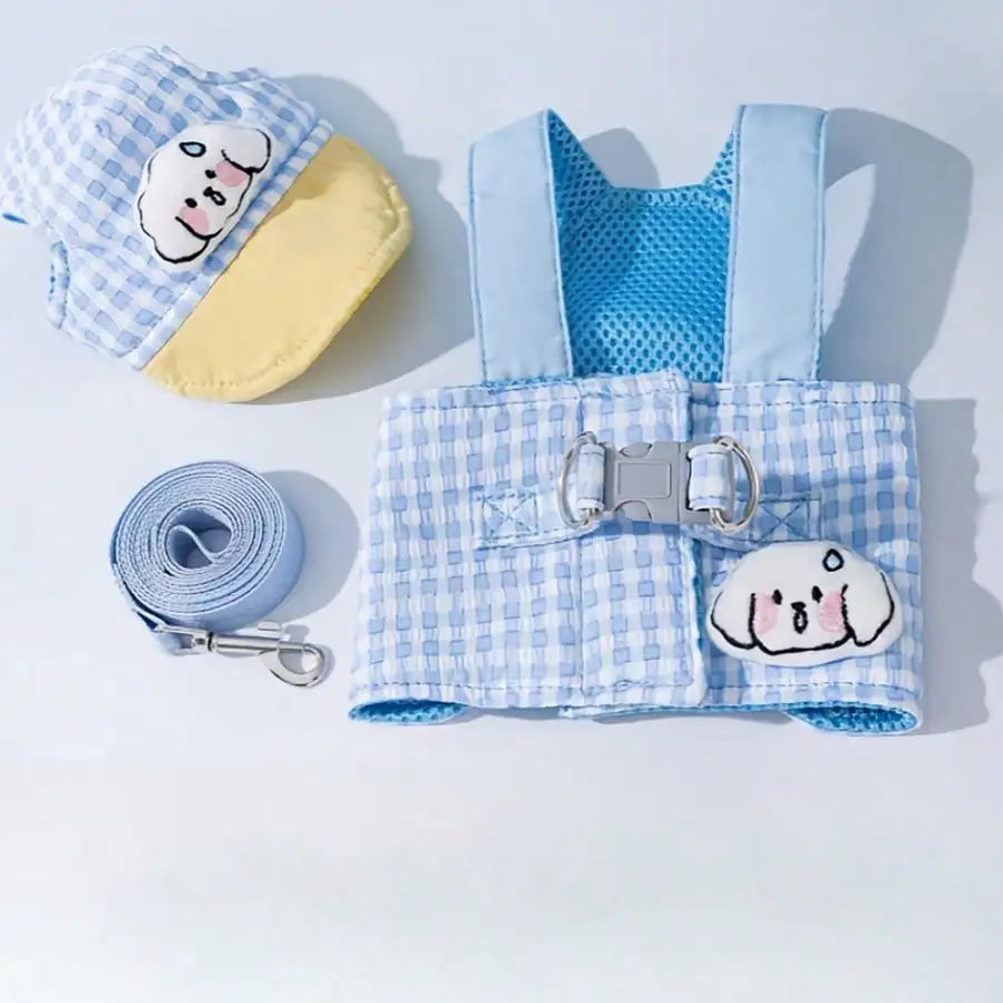 Adorable Hoodie Dog Harness Leash Set- Adjustable- Washable- Sizes S to XL-Collars/Leashes
